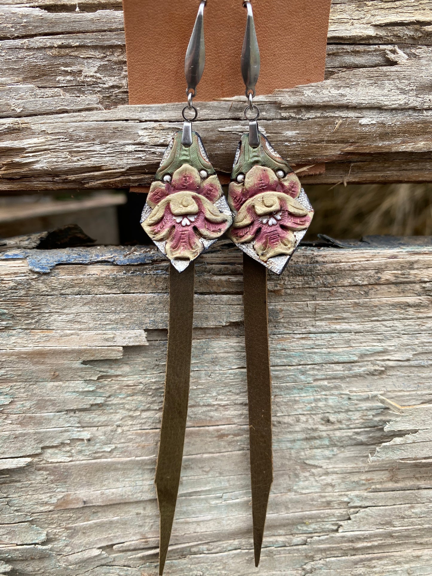 Olive Fringe Earrings