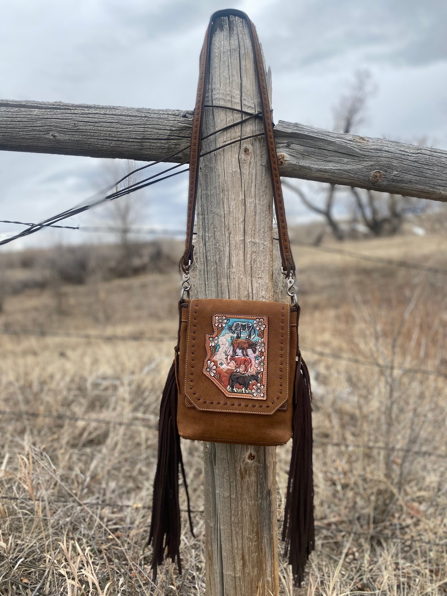 Stacked Steers Purse