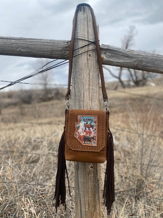 Stacked Steers Purse