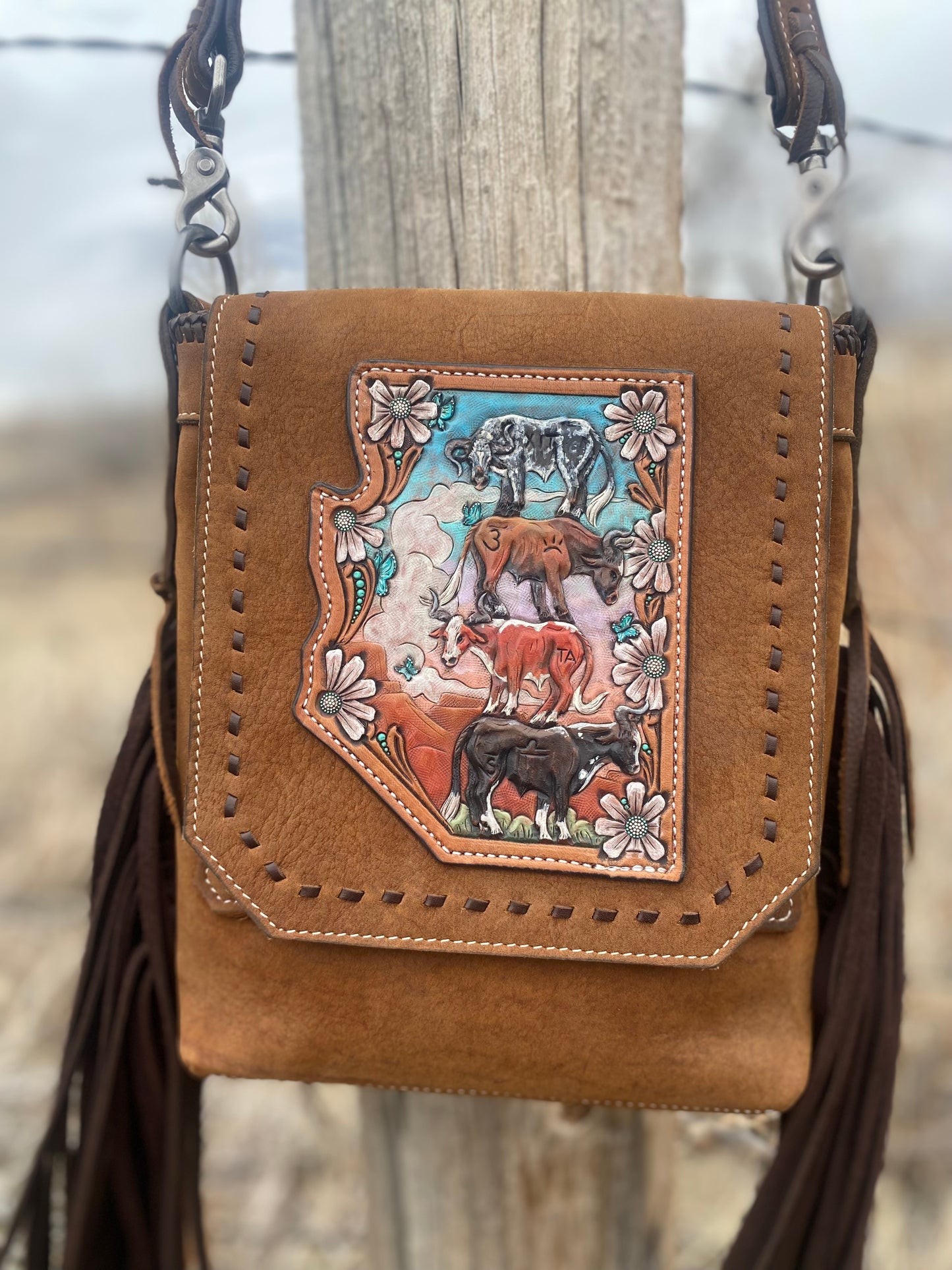 Stacked Steers Purse