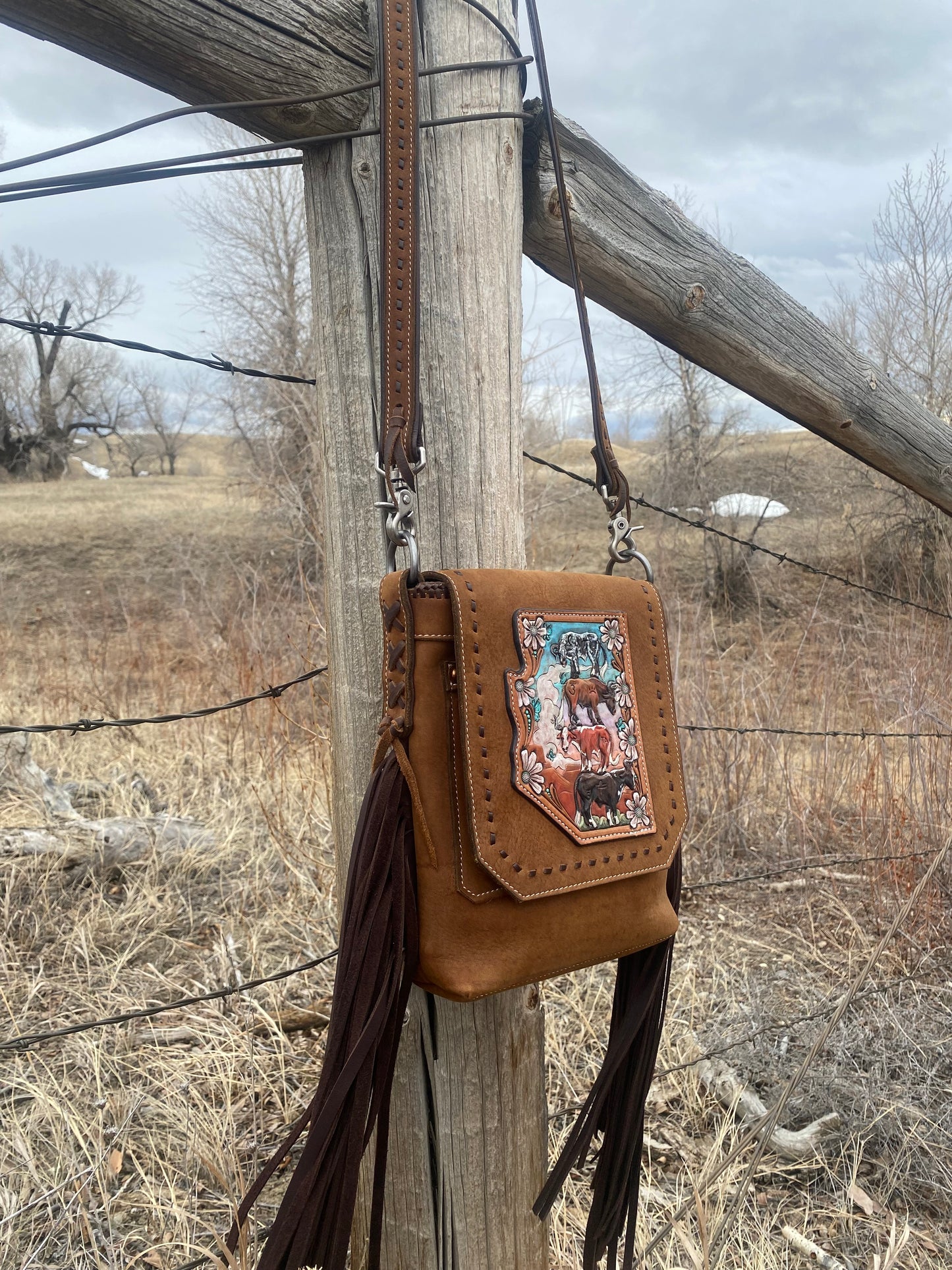 Stacked Steers Purse